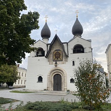 Эскиз мозаичного Спаса Нерукотворного с фасада Покровского собора находится в музее Щусева