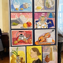 В Елизаветинском детском доме прошла выставка рисунков воспитанниц